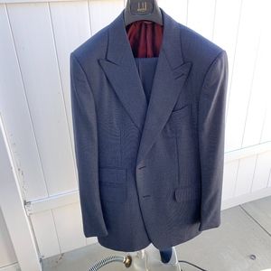 Dunhill "Belgravia" Navy Suit, US 44, Brand New